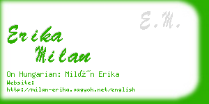 erika milan business card